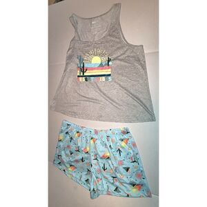 Women's Pajama Tank and Shorts Set